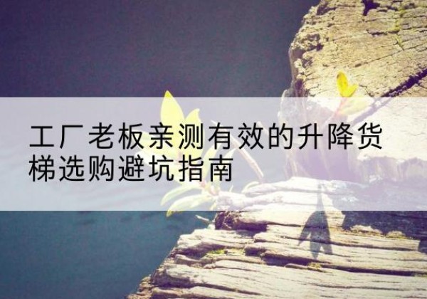 上杭升降货梯怎么选-工厂老板亲测有效的升降货梯选购避坑指南